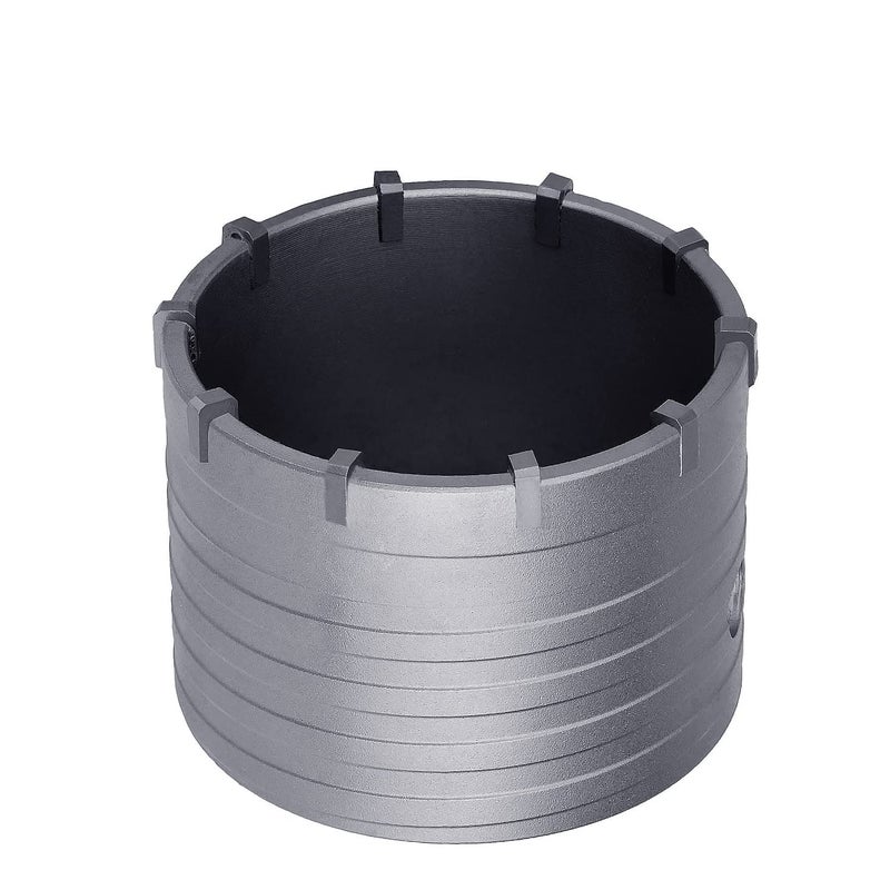 GUICGOC 80mm / 3-1/8 inch Concrete Hole Saw with 250mm SDS Plus Shank Connecting Rod, Tungsten Carbide Teeth Cement Hole Saw for Cement Brick Concrete Stone Wall (80mm / 3-1/8 inch) - Image 3